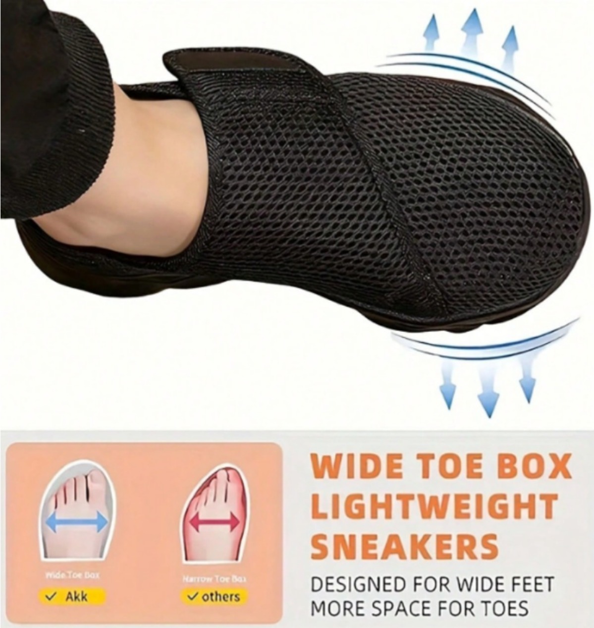 Men Shoes Velcro - Nuevos Zapatos Deportivos Transpirables de Malla