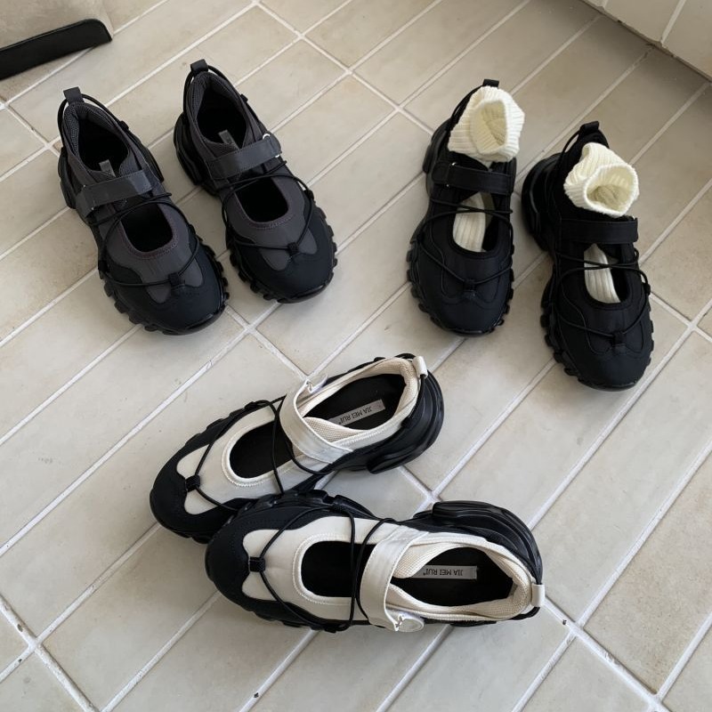 Men Shoes Velcro - Zapatos deportivos con plataforma gruesa estilo