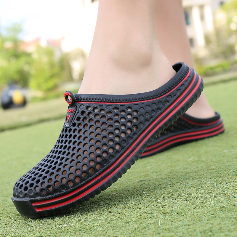 Sport Slide Men - Pantuflas deportivas para hombre con líneas