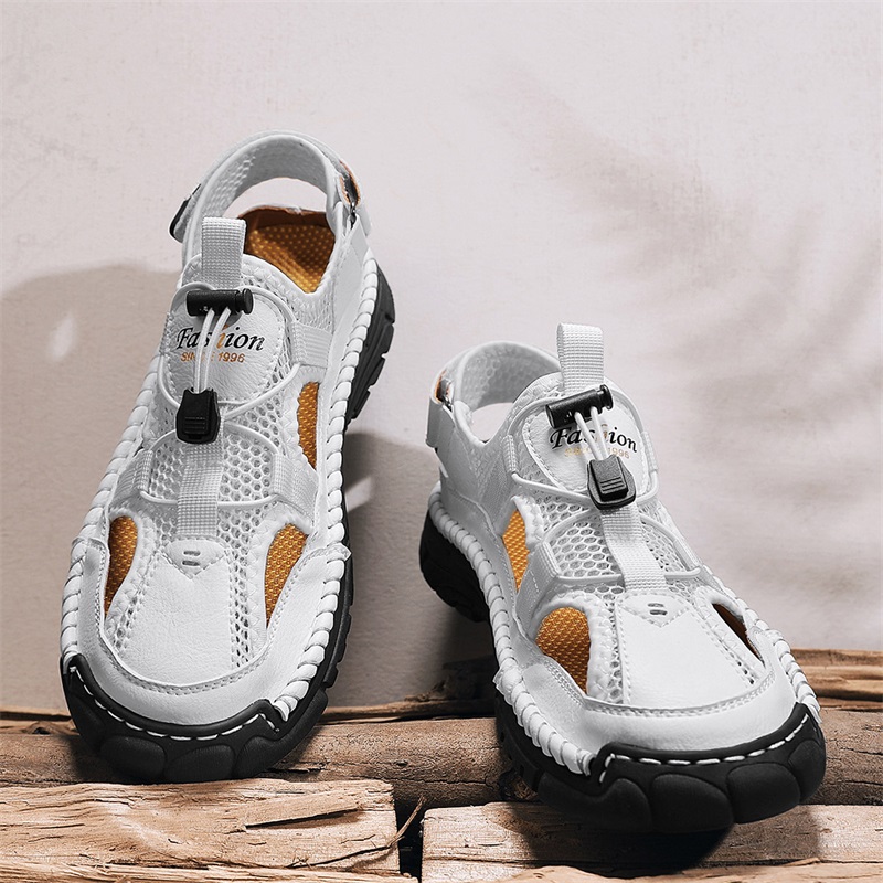 Men Shoes Velcro - Sandalias simples hechas a mano con