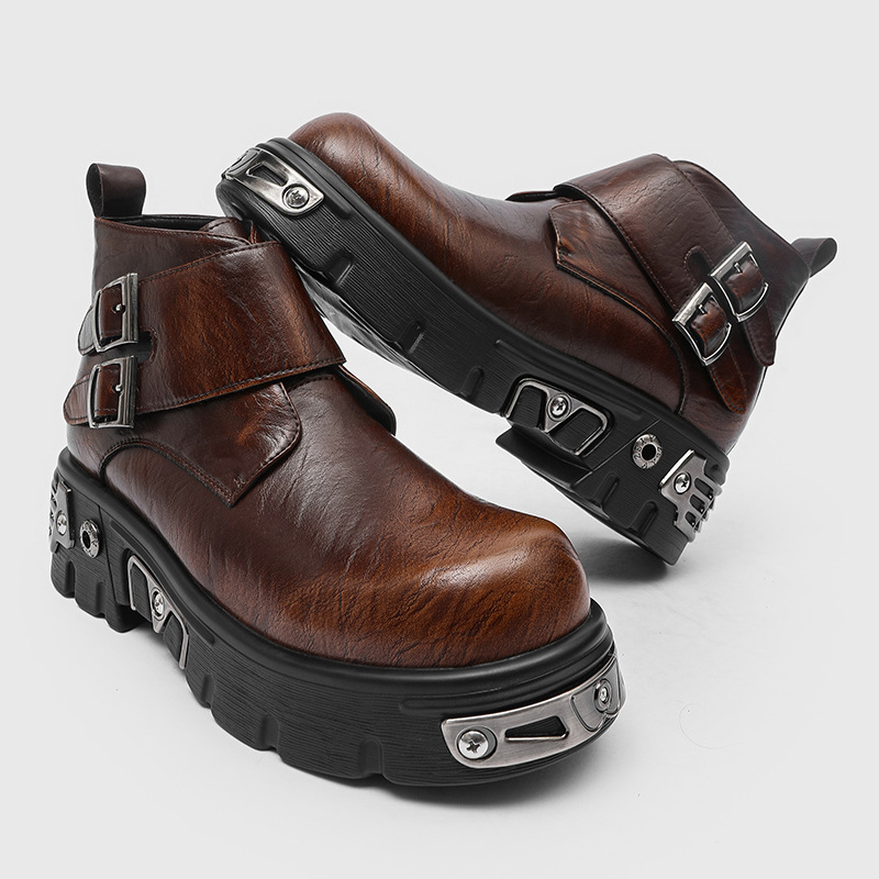 Men Shoes Trends - Botas de plataforma punk góticas de