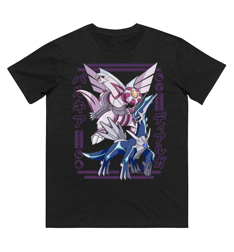 Men Shoes Japan - Pokémon Palkia Dialga Camiseta de algodón