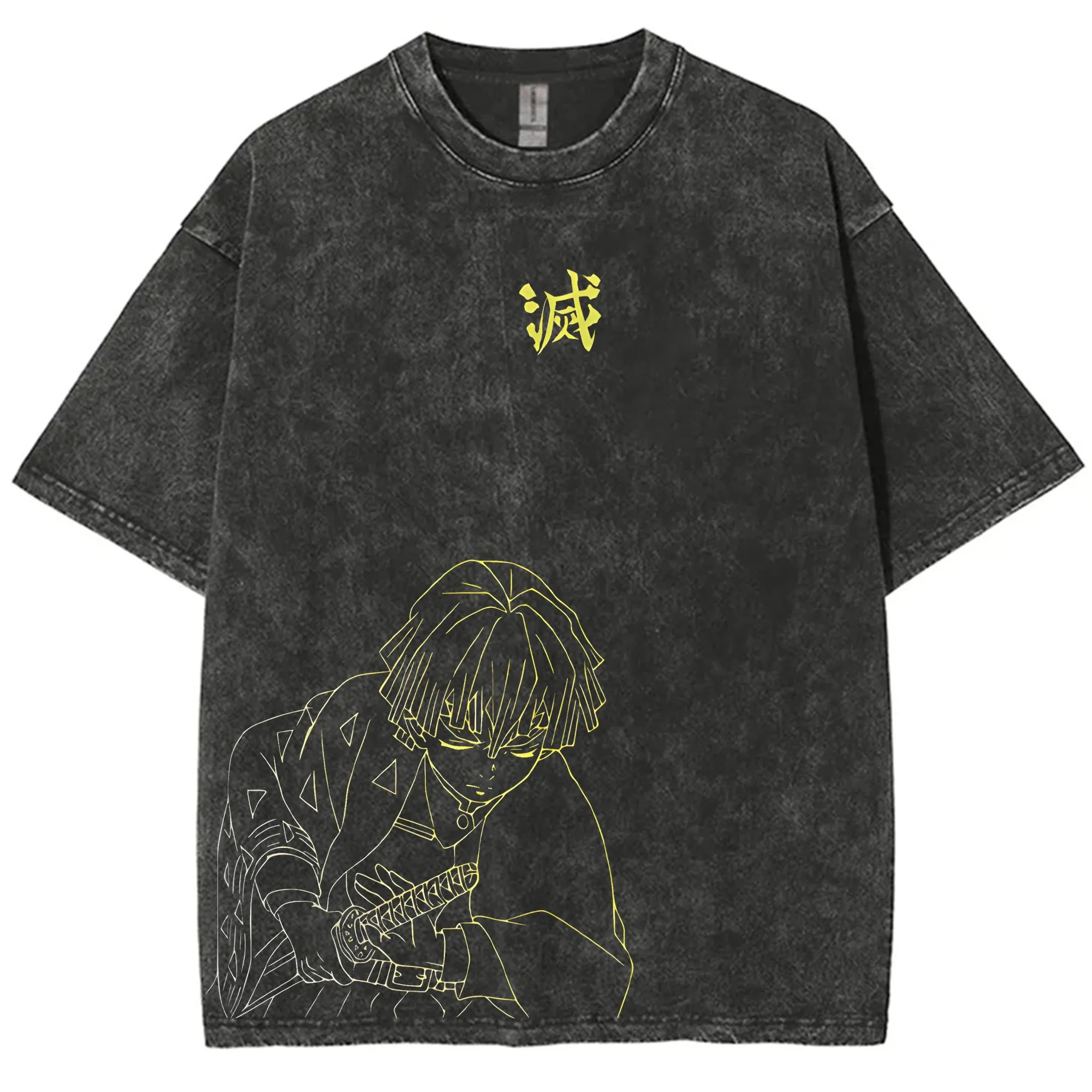 Camiseta con gráfico lavado Vi - Men Shoes Japan reseña y precio