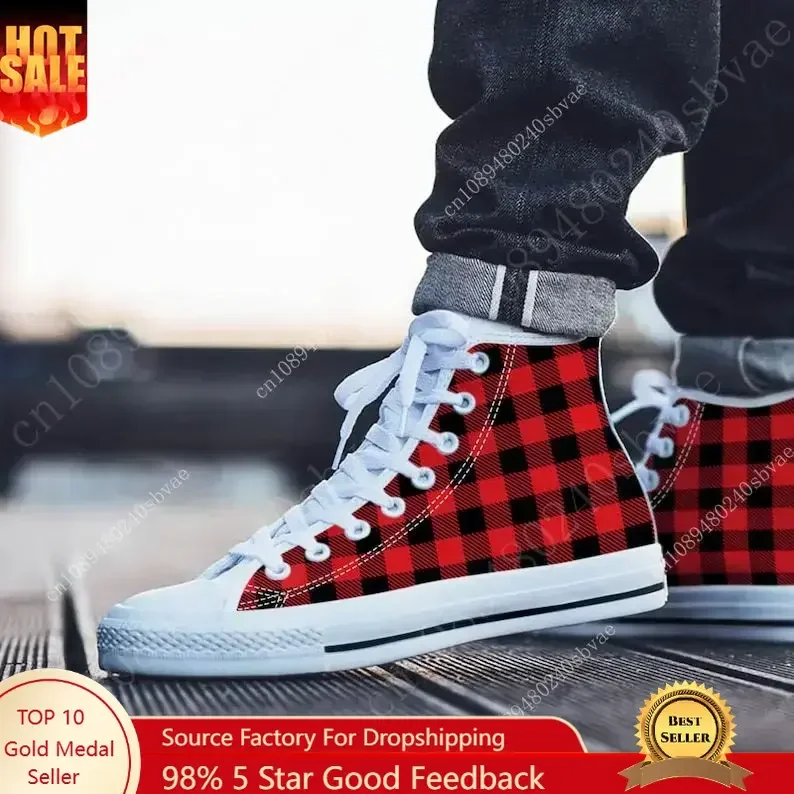 Zapatos altos a cuadros para h - Canvas Sneaker High reseña y precio