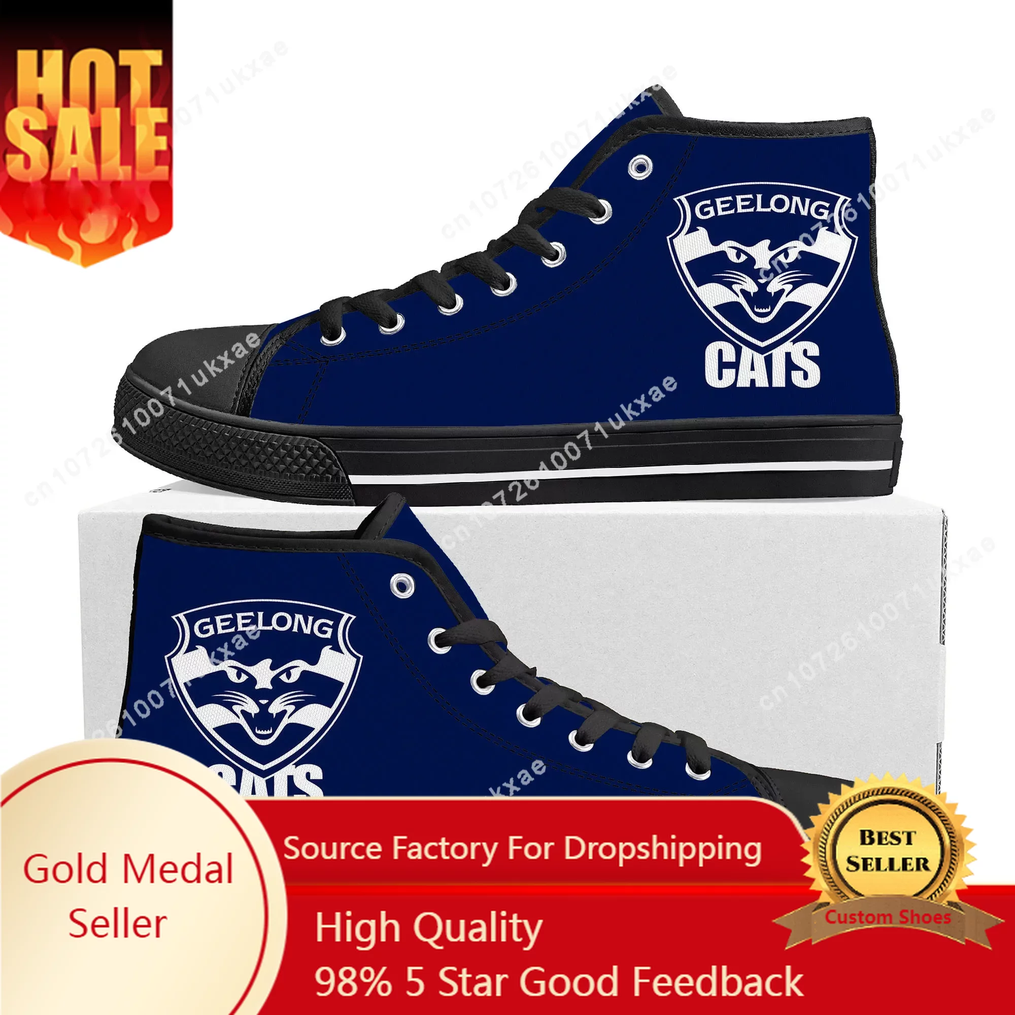 Geelong Cats-Zapatillas de fút - Canvas Sneaker High reseña y precio
