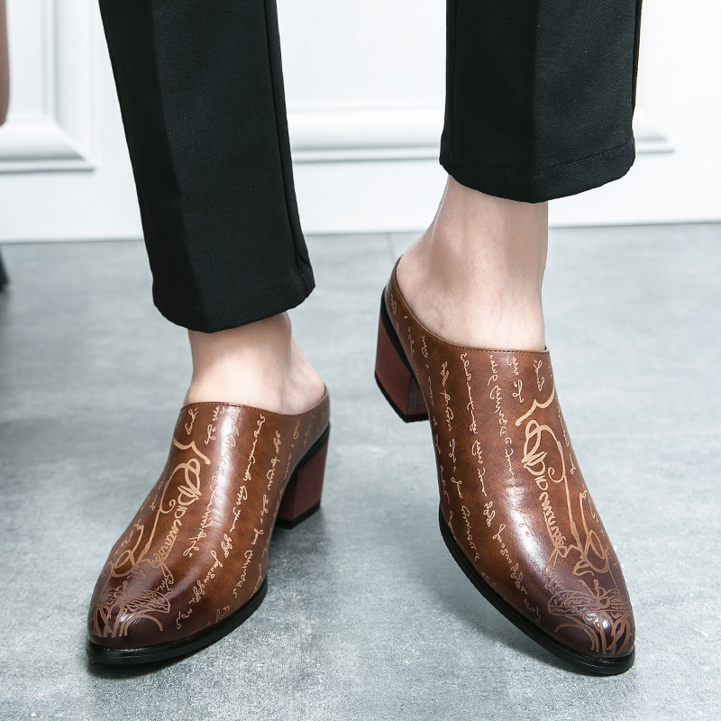 Mules de Cuero Marrón para Hom - Men'S Shoes Dress Casual reseña y precio