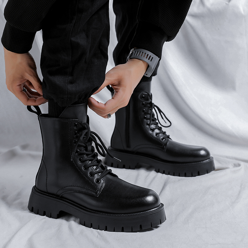 Botas de cuero genuino de lujo - Men Shoes Trends reseña y precio