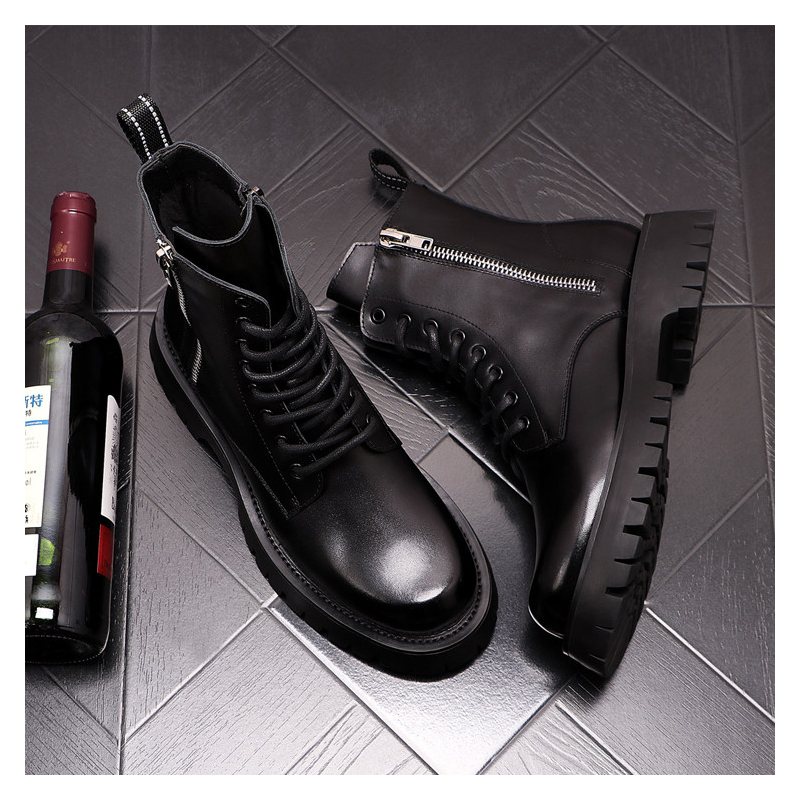 Botas de cuero genuino de lujo - Men Shoes Trends reseña y precio