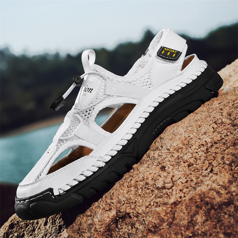 Sandalias simples hechas a man - Men Shoes Velcro reseña y precio