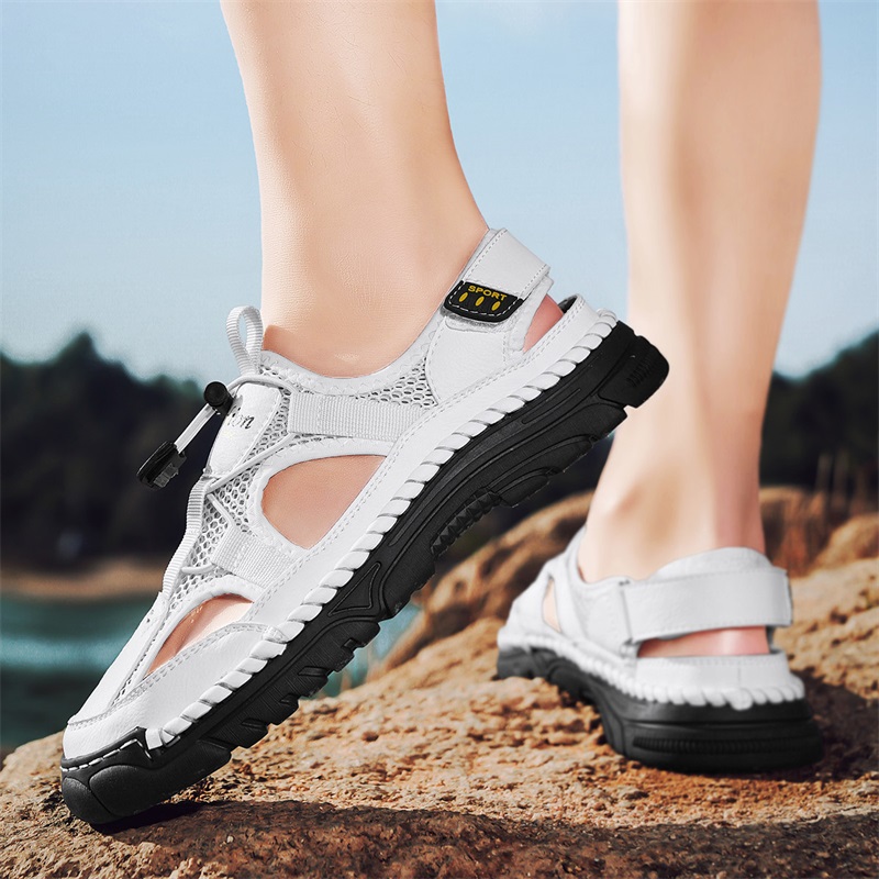 Sandalias simples hechas a man - Men Shoes Velcro reseña y precio