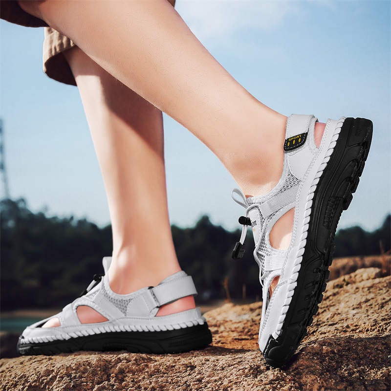 Sandalias simples hechas a man - Men Shoes Velcro reseña y precio