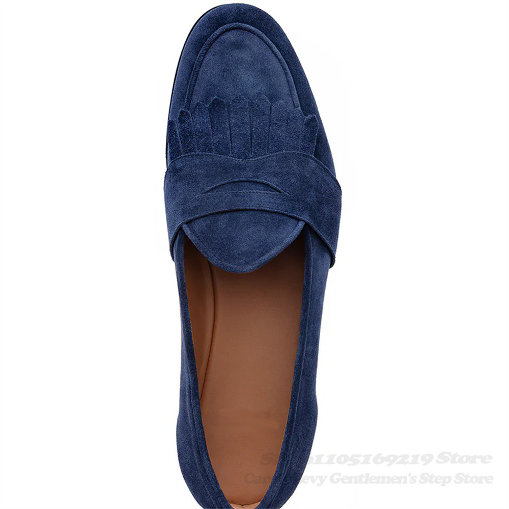 Mocasines de gamuza azul marin - Men Shoes Elegant reseña y precio