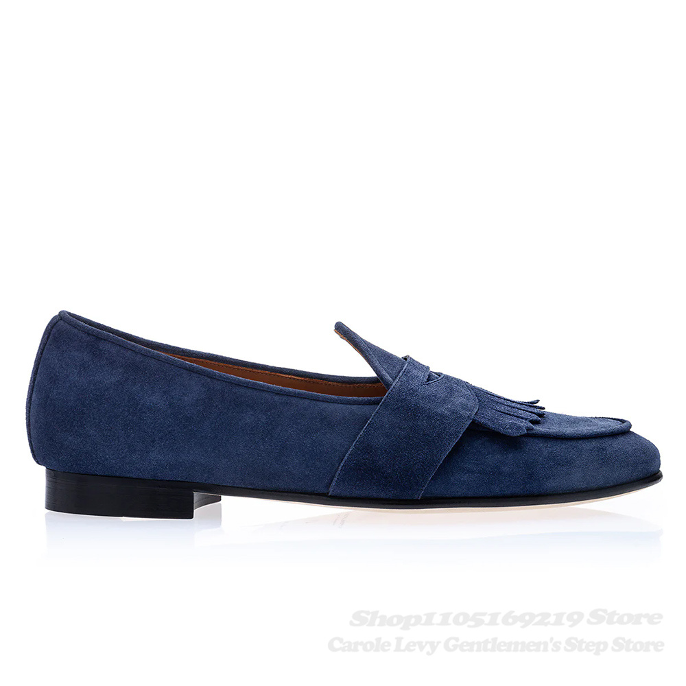 Mocasines de gamuza azul marin - Men Shoes Elegant reseña y precio